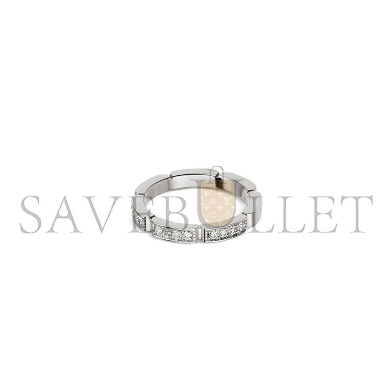 CARTIER MAILLON PANTHÈRE WEDDING BAND, HALF-PAVED B4221000